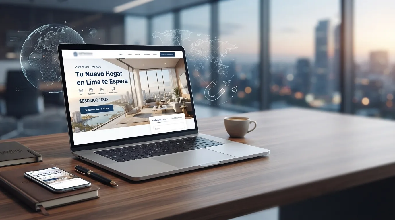 Landing page inmobiliaria para captar clientes y generar ventas